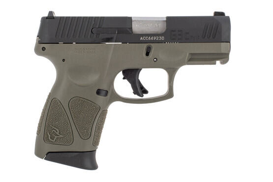 Taurus Arms G3C 9mm compact pistol with 12-round magazines with an olive drab finish